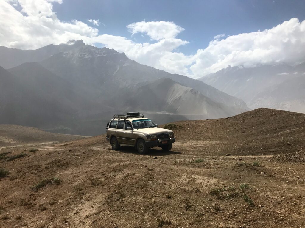 Image of jeep on hill