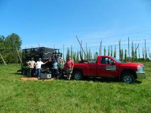 Trevor Lewis and the Mad Mountain Hop Farm crew.