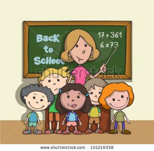 stock-vector-back-to-school-happy-children-at-school-classroom-with-teacher-cartoon-151219358