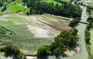 Destroyed crops due to flooding, Waitsfield, VT