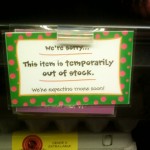 Eggs out of stock 10-11-11