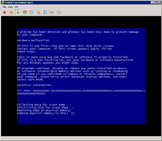Capture Windows VM memory dump in ESX