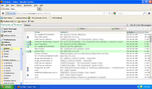 Webmail on a Netbook