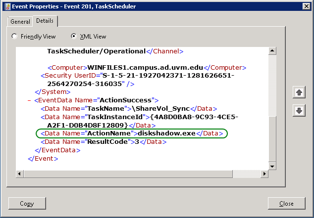 Custom event log queries