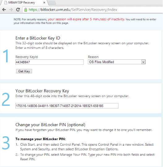 How-to - BitLocker Self-Service Key Recovery4
