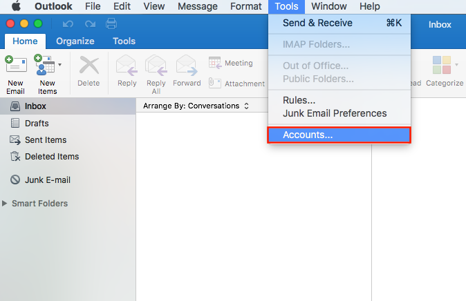 Your Email Program Is Using Outdated Address On Outlook 2016 For Mac