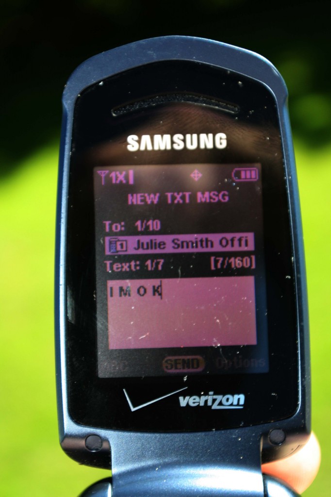 Texting O K