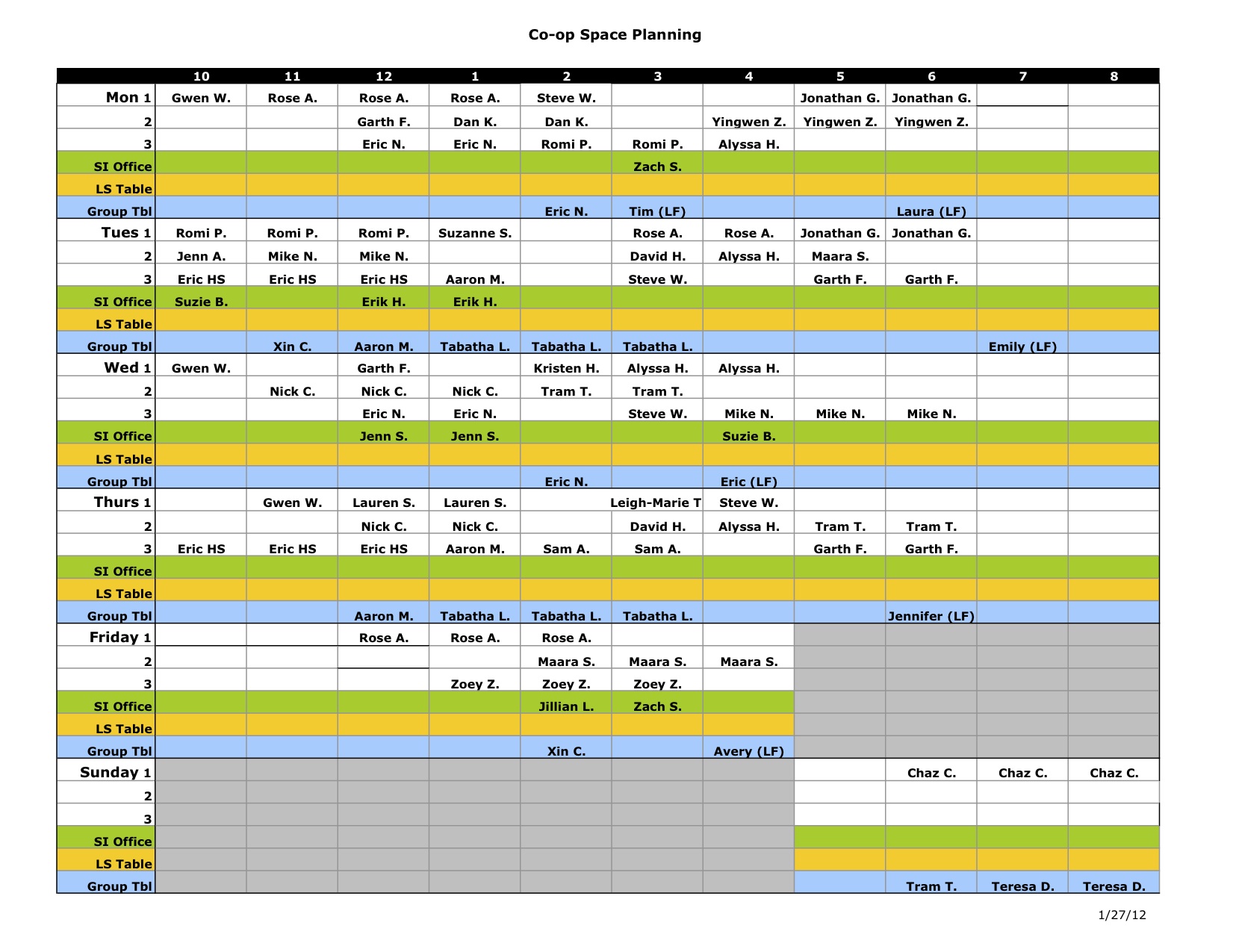 First Week of Tutoring
