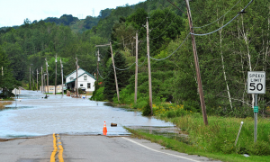 Picture of Flood Waters on Route 2 in Bolton, Vermont