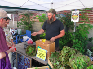 The High Ledge Farm Booth at the Montpelier Market