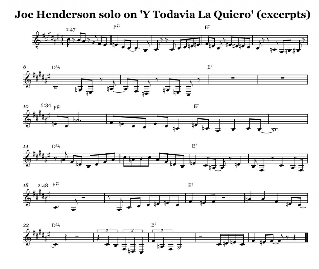 Joe Henderson solo on Y T