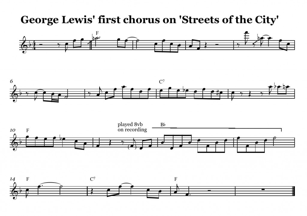 George Lewis solo on Stre