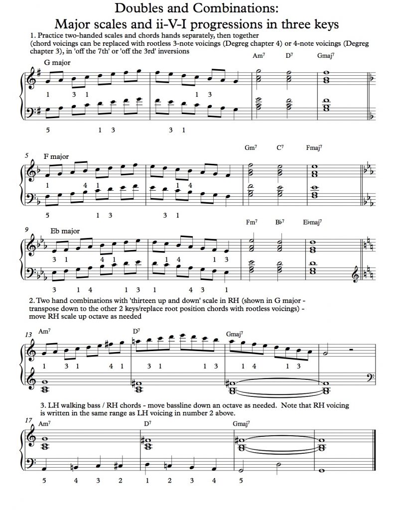 ii-V-I in three keys (Doubles and Combinations)