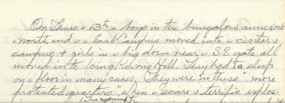 This image shows a portion of a handwritten diary page.