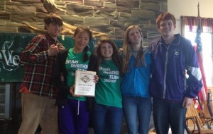 Bellows Falls Envirothon Team B won this year's Current Issue: Sustainable Grassland Management.  They are working with a farm family seeking to improve its land management after severe flooding damage from T.S. Irene.