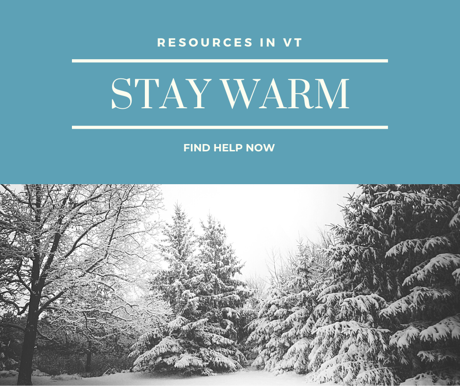 Resources in VT to stay warm.  Find help now.