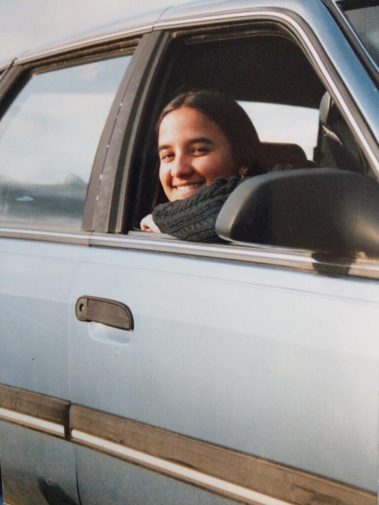 Best friend riding in style in my Mercury.