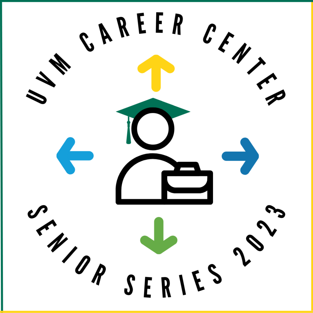 UVM Career Center Senior Series 2023 Logo