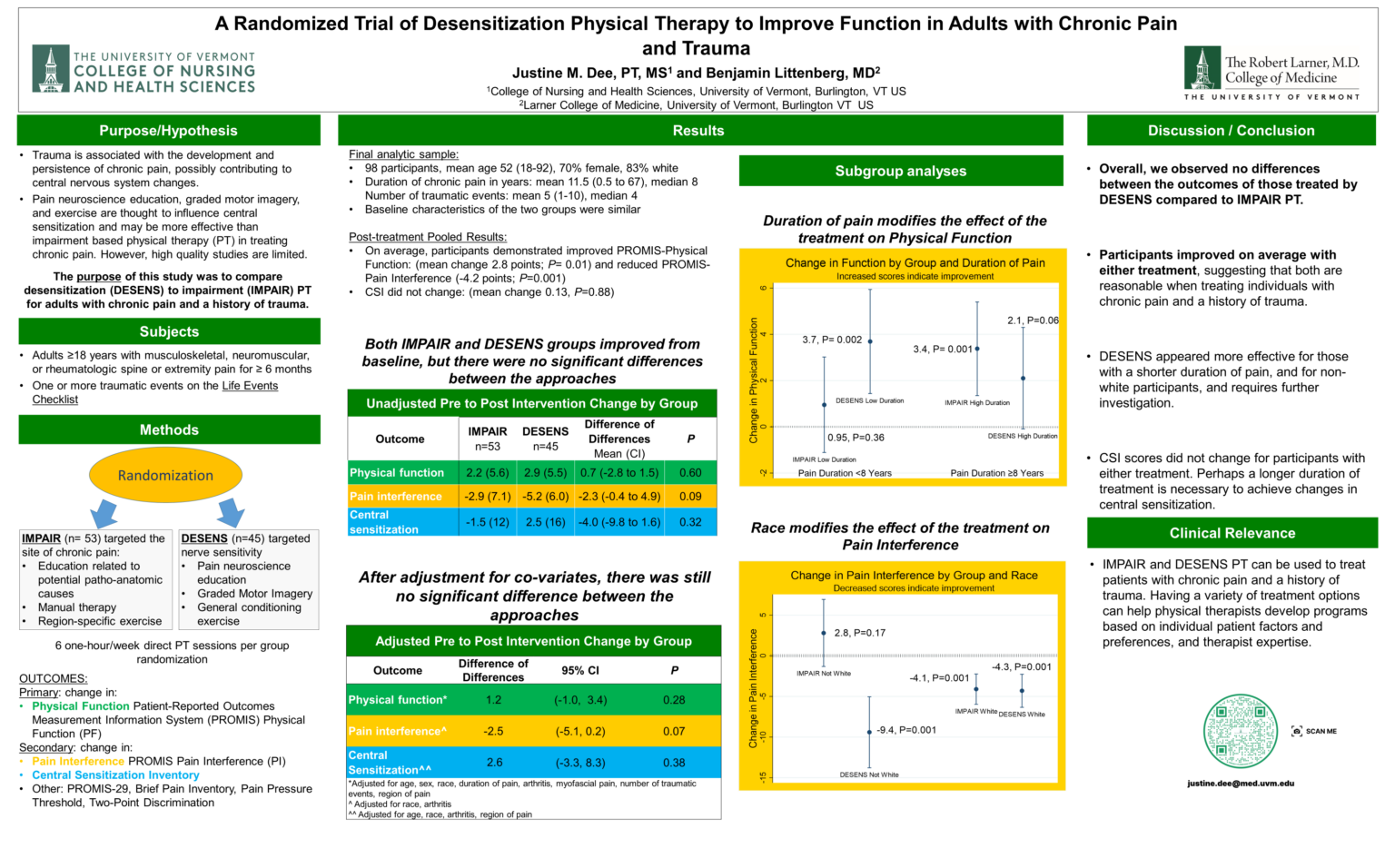 Desensitization physical therapy to improve function in adults with