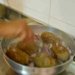 Meatballs cooking