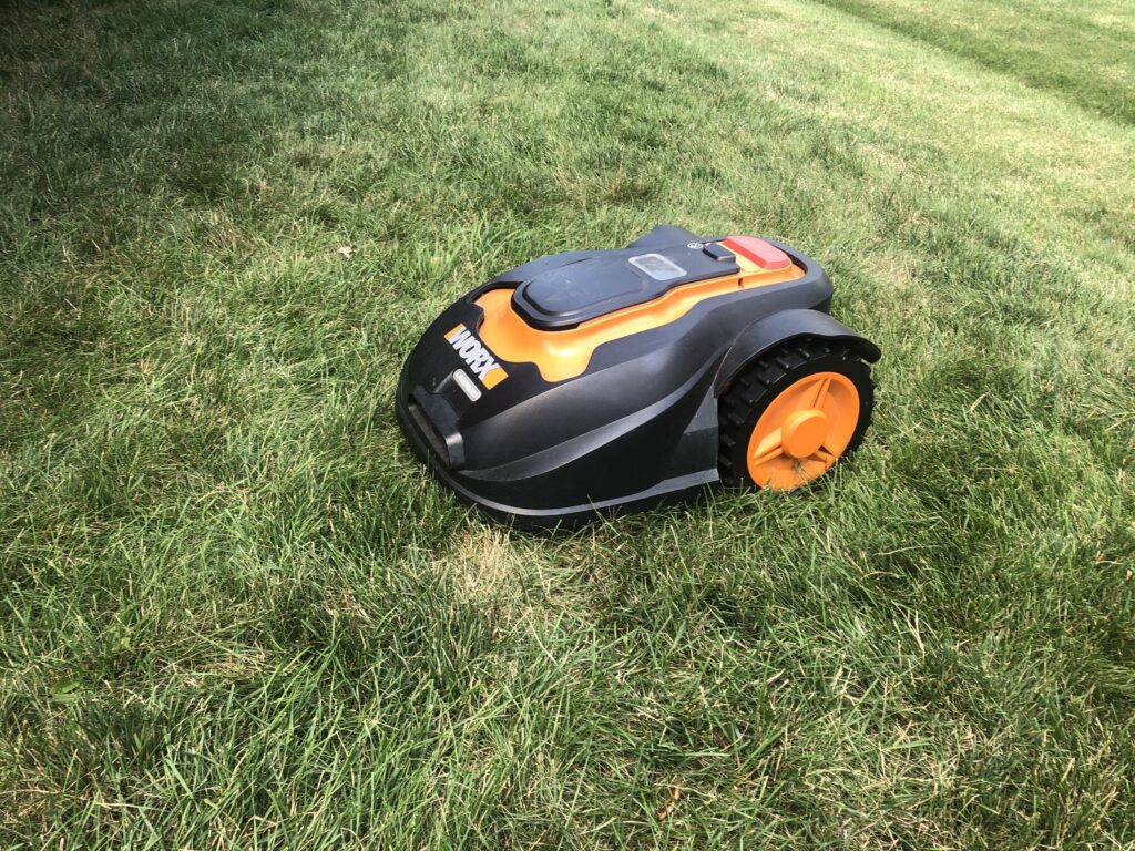 Mo the mower cutting the grass.