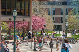 UVM campus in the spring