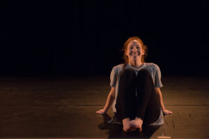UVM student Mollie Morgan performs a dance piece