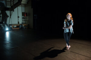 UVM student Mollie Morgan performs a dance piece