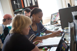 students working on their CEMS senior project