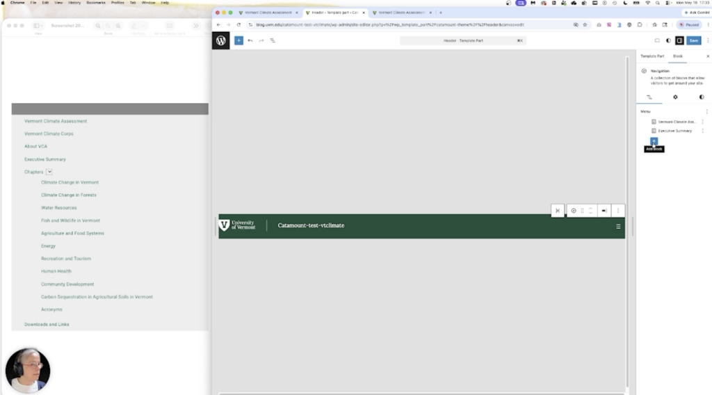 Creating a new menu in WordPress based upon a screen grab of an older menu