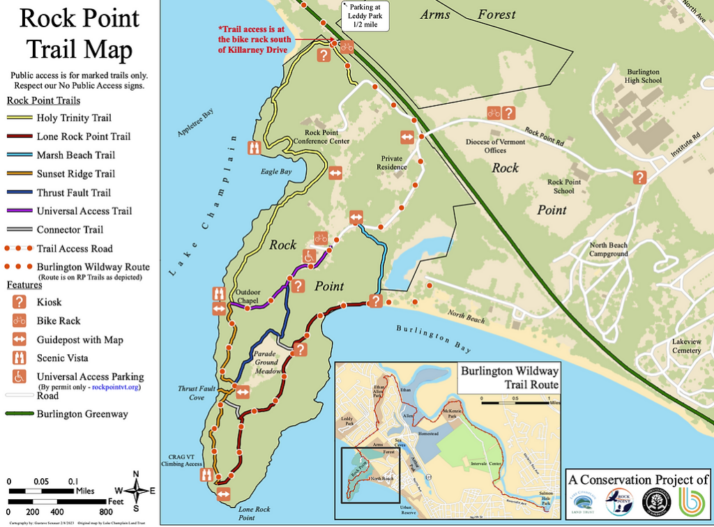 This is the Rock Point Trail Map.