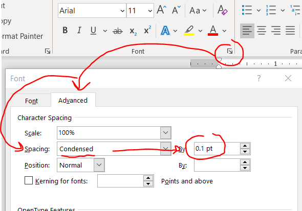 Getting your grant below the page limit using built in MS Word