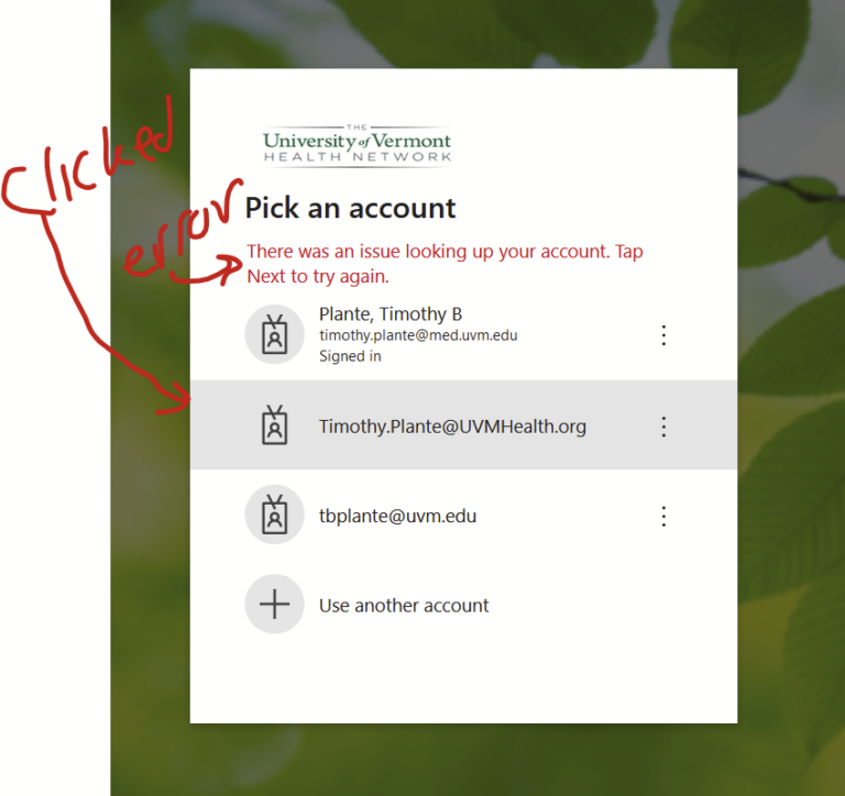 Accessing your account in your browser when it won’t let you in on the usual login